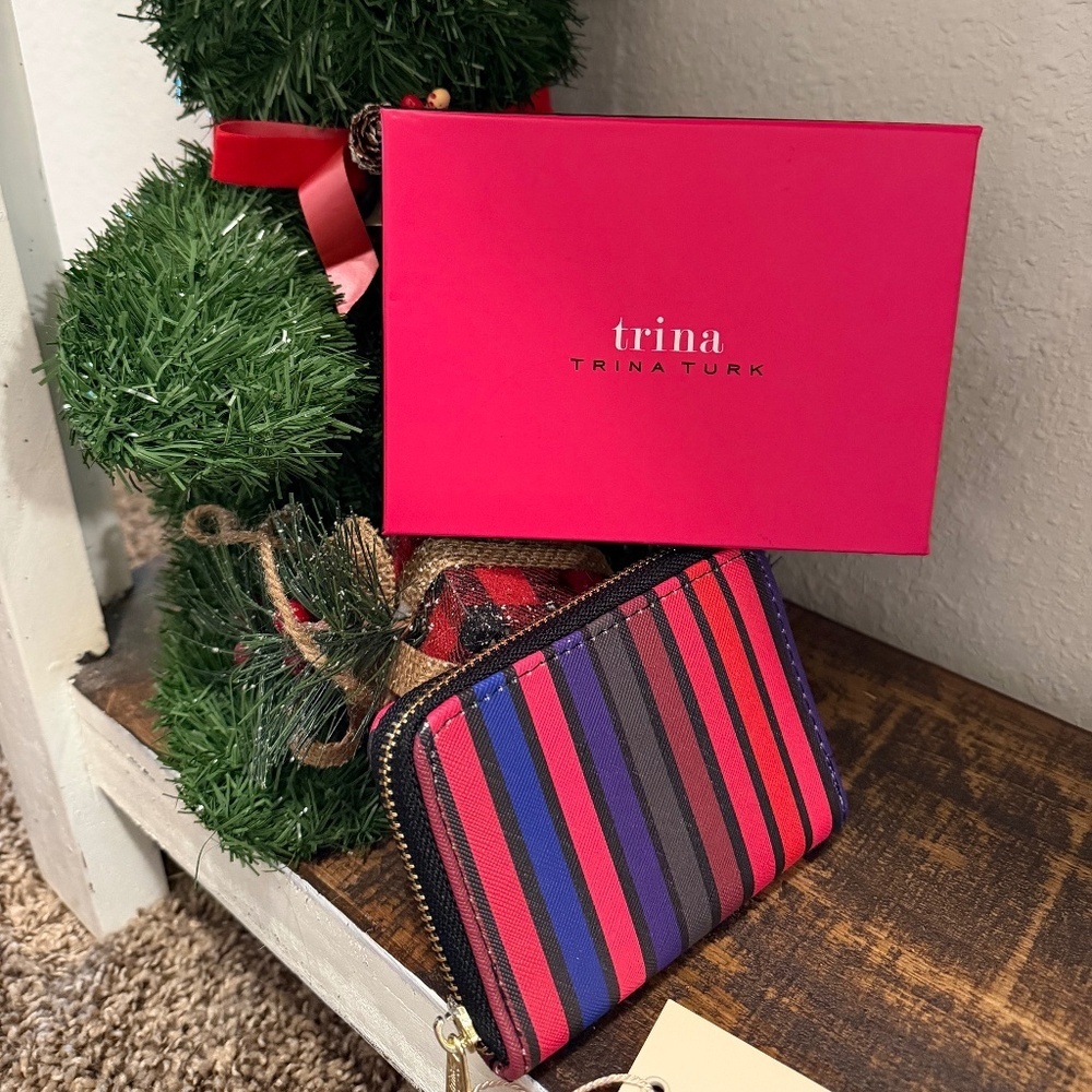 Trina Turk Multi Colored Stripe Wallet, NWT